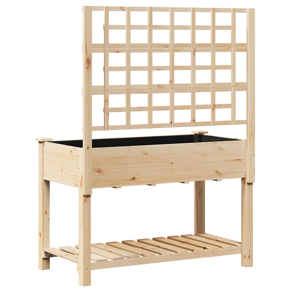 Hageblomsterpotte Beige 115 x 60,5 x 153 cm Massiv Furu Tre