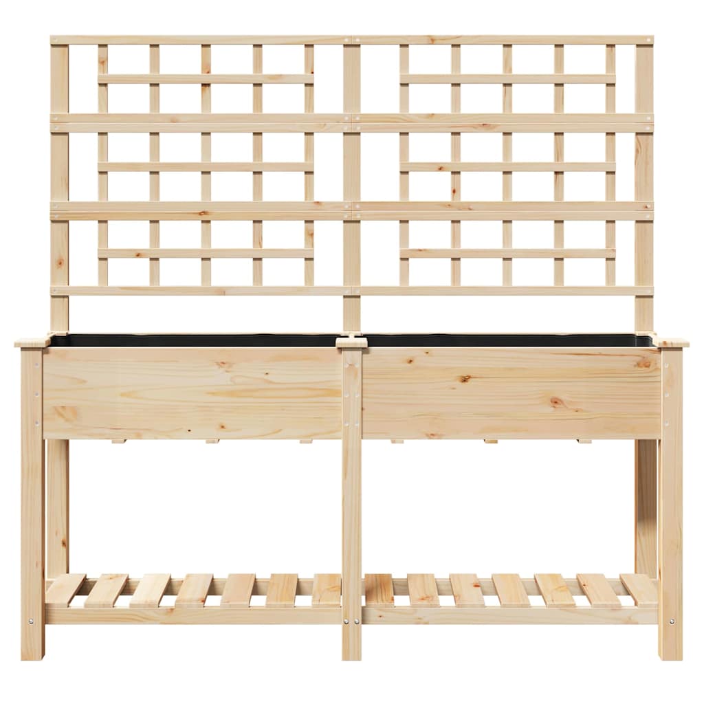 Hageblomsterpotte Beige 161 x 46 x 152.5 cm Solid furu tre
