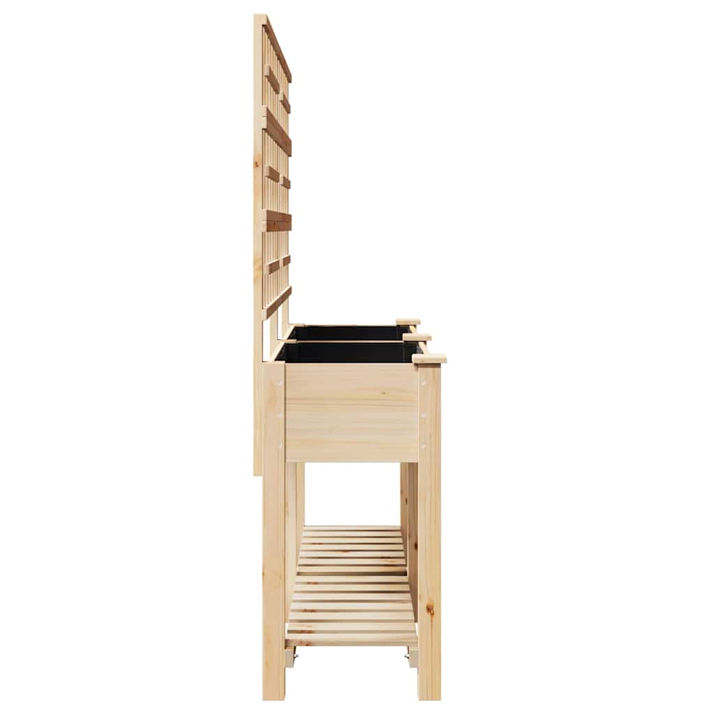 Hageblomsterpotte Beige 161 x 46 x 152.5 cm Solid furu tre