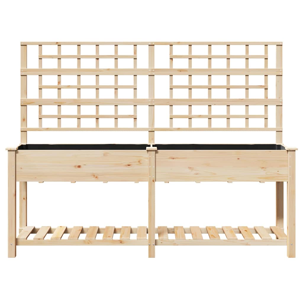 Hageblomsterpotte Beige 203.5 x 54 x 152.5 cm Solid furu tre