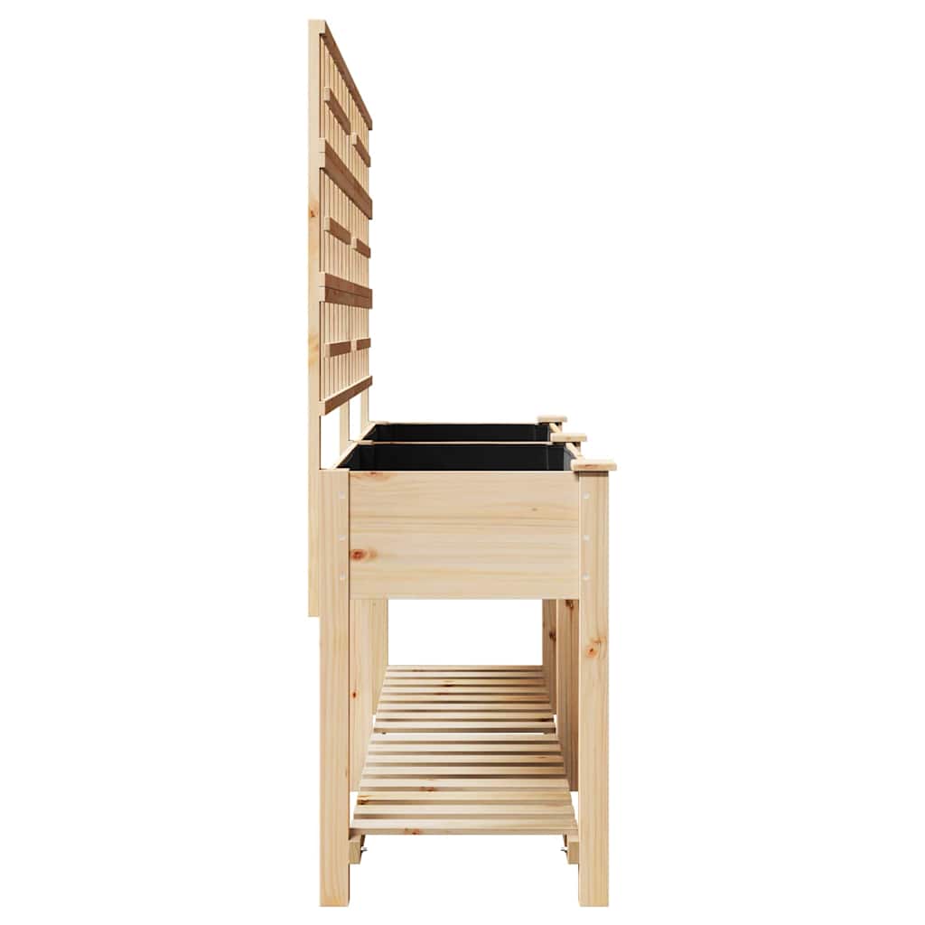 Hageblomsterpotte Beige 203.5 x 54 x 152.5 cm Solid furu tre