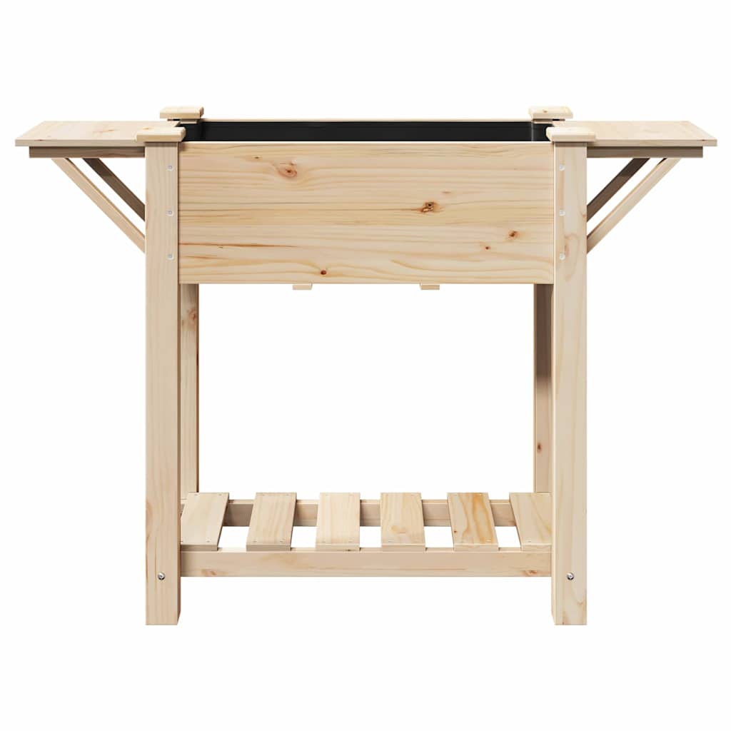 Hageblomsterpotte Beige 111 x 37 x 76.5 cm Solid furu tre