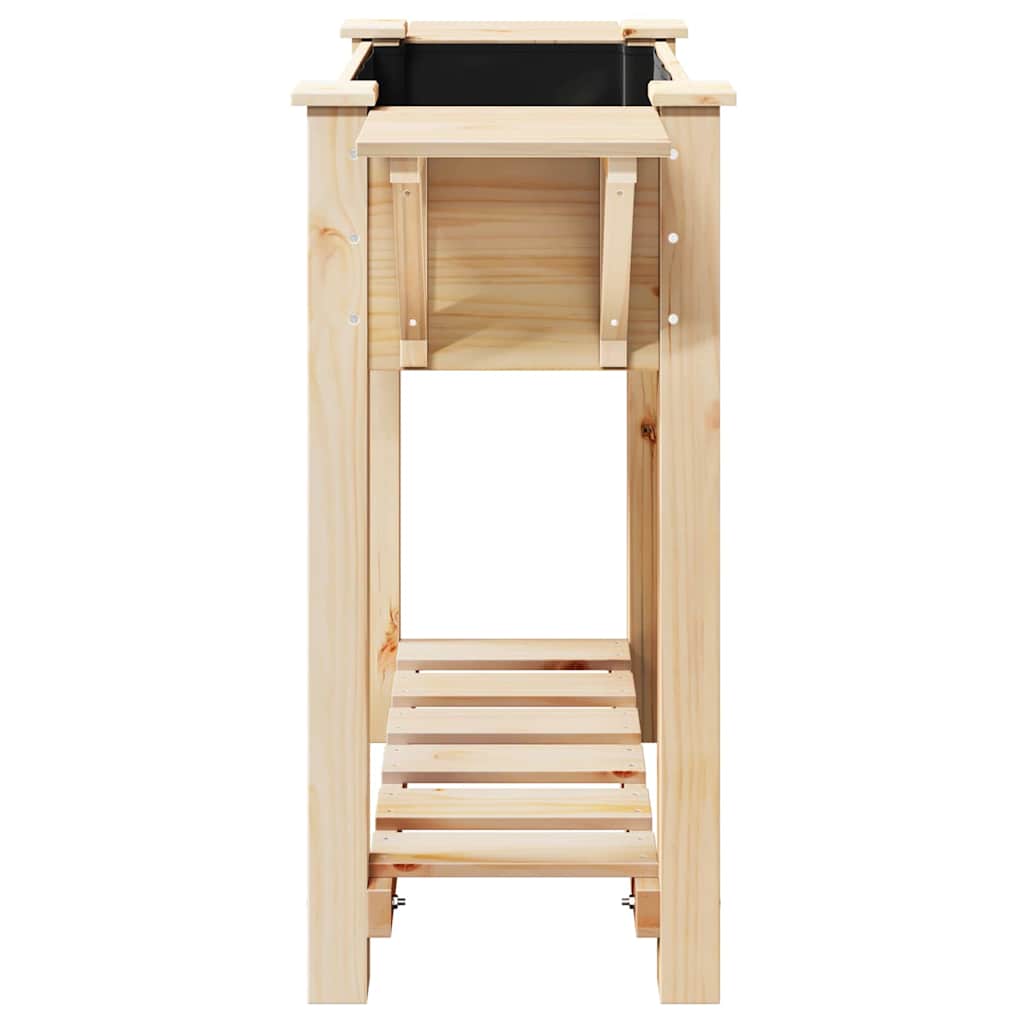 Hageblomsterpotte Beige 111 x 37 x 76.5 cm Solid furu tre