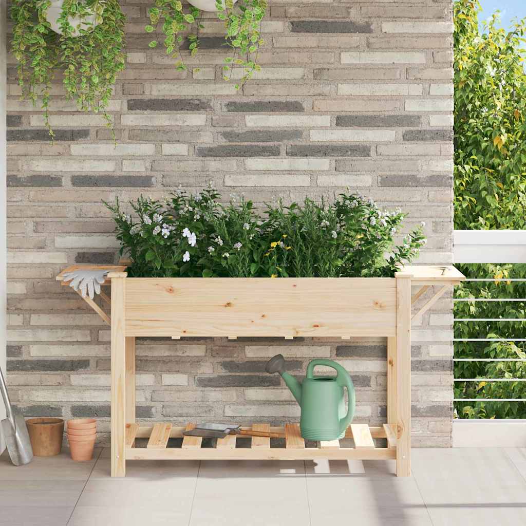 Hageblomsterpotte Beige 155 x 59 x 76.5 cm Solid furu tre