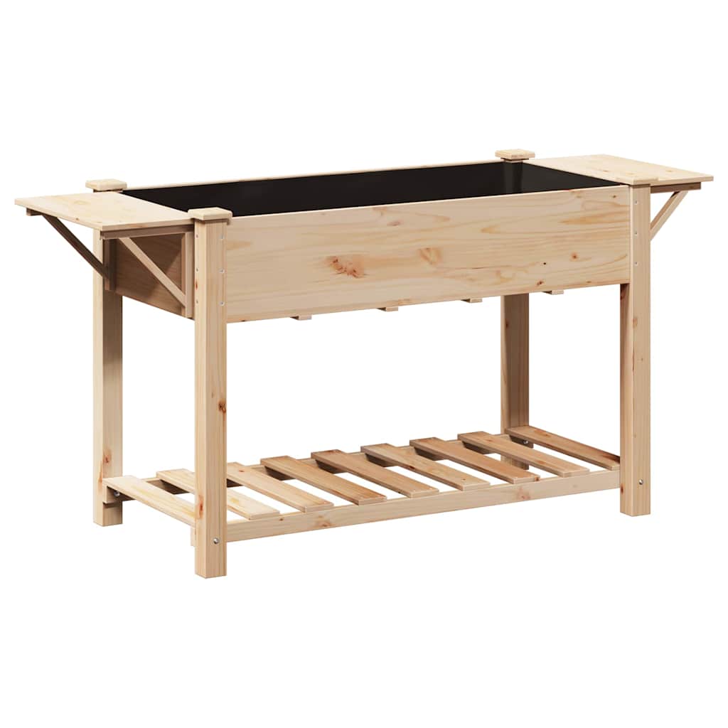 Hageblomsterpotte Beige 155 x 59 x 76.5 cm Solid furu tre