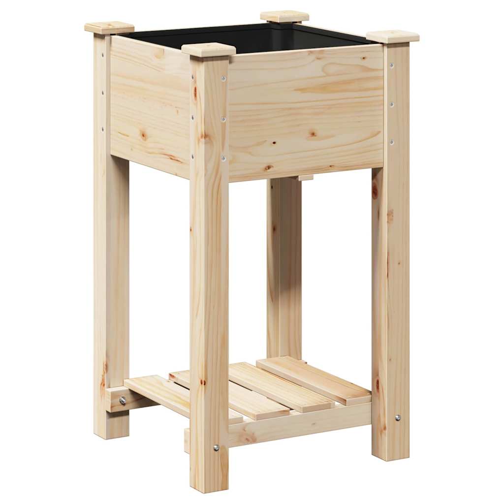 Hageblomsterpotte Beige 45 x 45 x 76.5 cm Solid furu tre