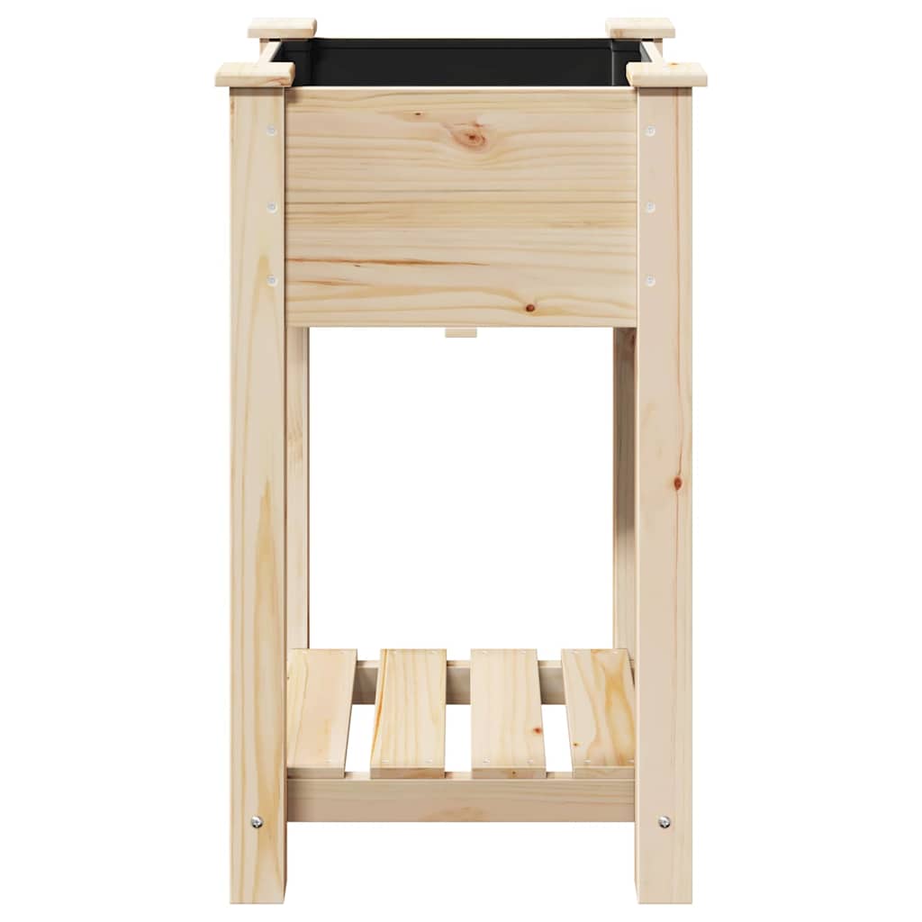 Hageblomsterpotte Beige 45 x 45 x 76.5 cm Solid furu tre