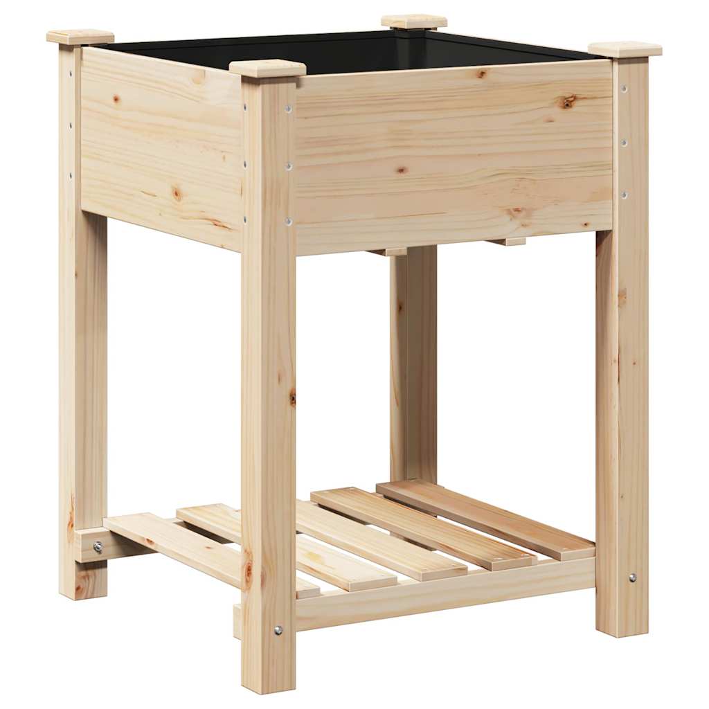 Hageblomsterpotte Beige 60,5 x 60 x 76,5 cm Massiv Furu Tre