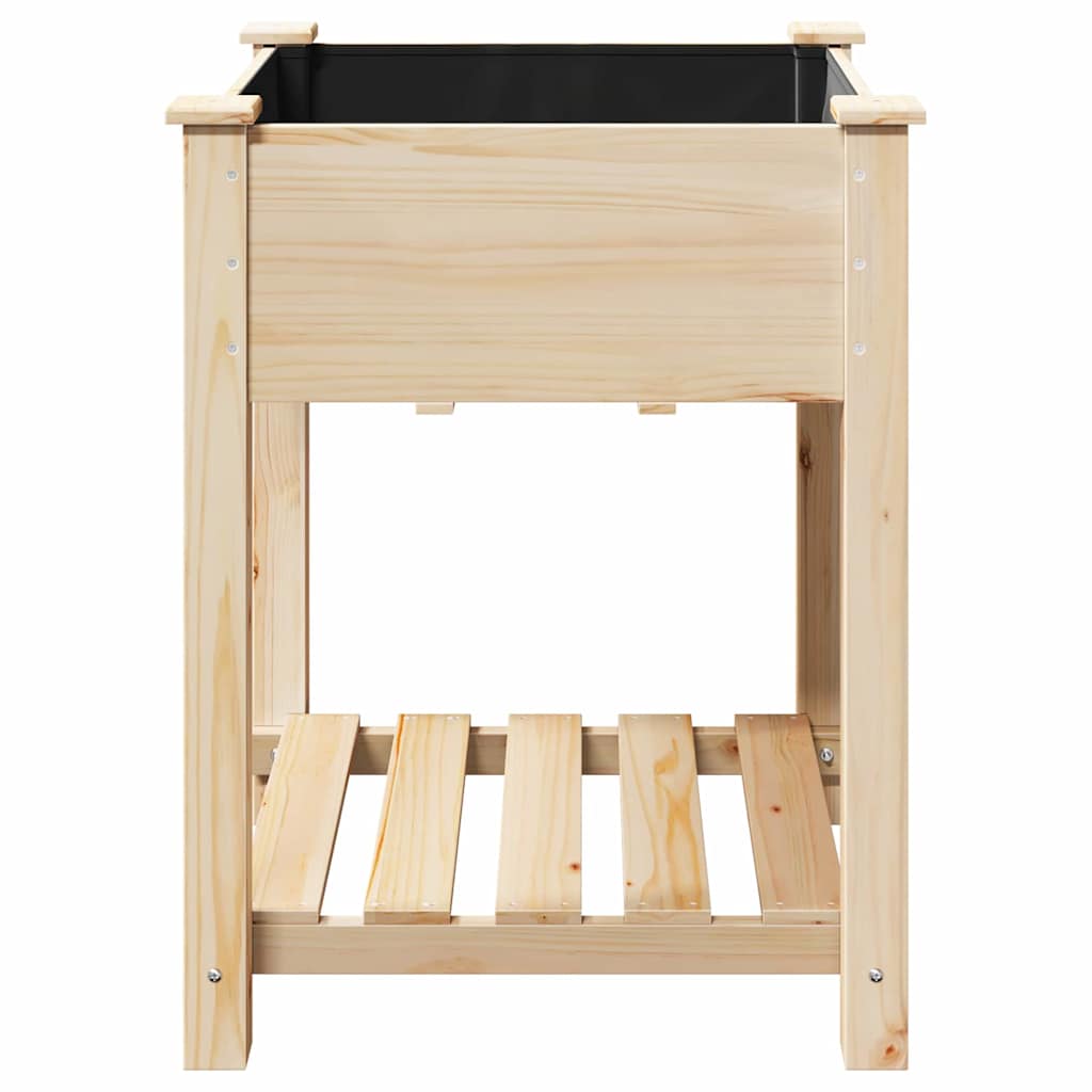 Hageblomsterpotte Beige 60,5 x 60 x 76,5 cm Massiv Furu Tre