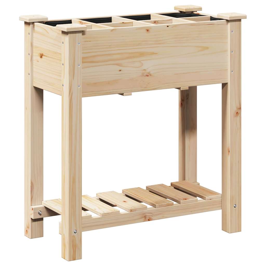 Hageblomsterpotte Beige 71 x 37 x 76,5 cm Massiv Furu Tre