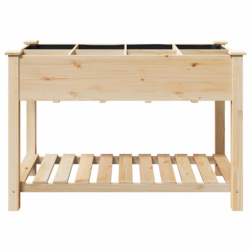 Hageblomsterpotte Beige 115 x 59 x 76.5 cm Solid furu tre