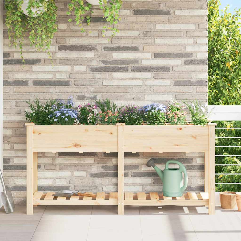 Hageblomsterpotte Beige 161.5 x 45 x 76.5 cm Solid furu tre