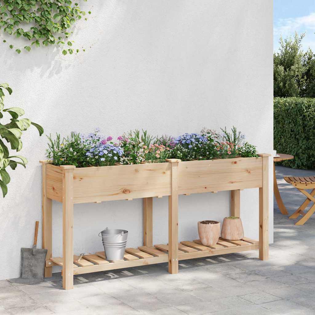 Hageblomsterpotte Beige 161.5 x 45 x 76.5 cm Solid furu tre