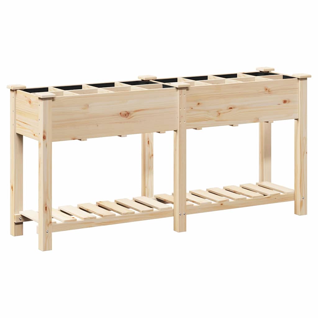 Hageblomsterpotte Beige 161,5 x 45 x 76,5 cm Massiv Furu Tre