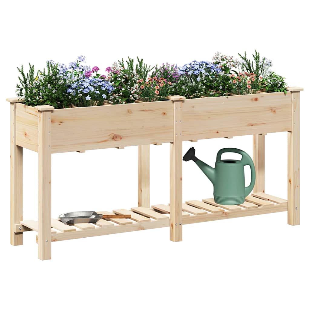 Hageblomsterpotte Beige 161.5 x 45 x 76.5 cm Solid furu tre
