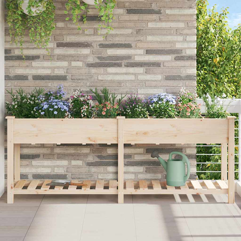 Hageblomsterpotte Beige 203.5 x 53 x 76.5 cm Solid furu tre