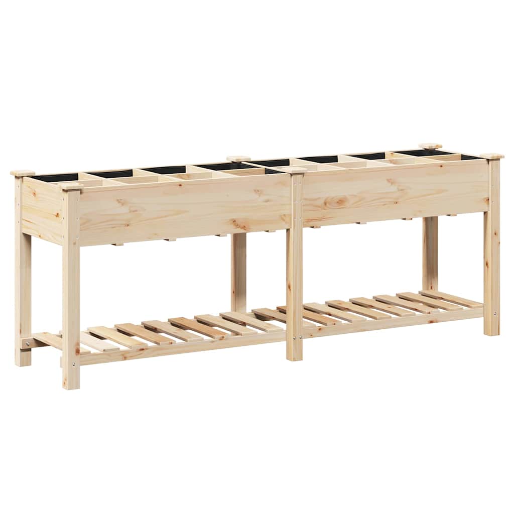 Hageblomsterpotte Beige 203.5 x 53 x 76.5 cm Solid furu tre