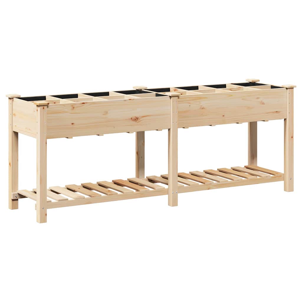 Hageblomsterpotte Beige 203.5 x 53 x 76.5 cm Solid furu tre