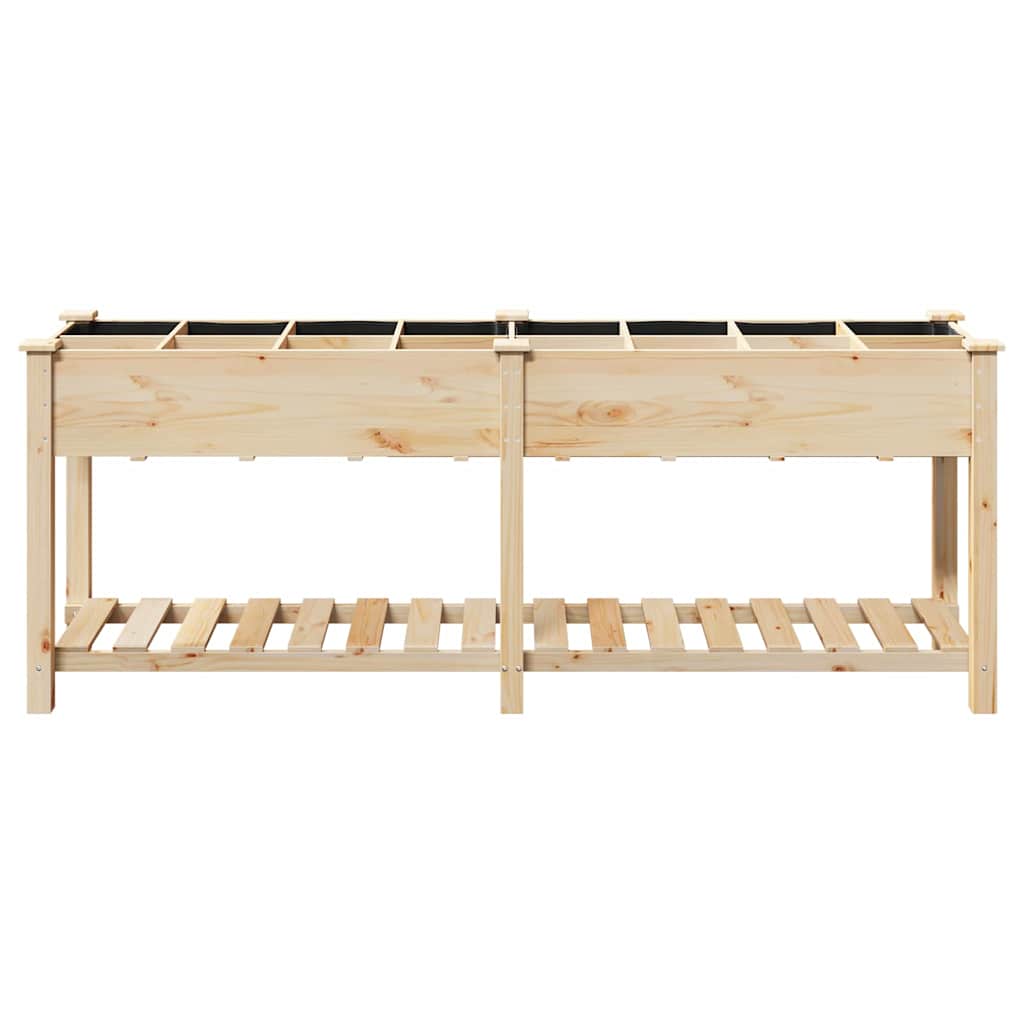 Hageblomsterpotte Beige 203.5 x 53 x 76.5 cm Solid furu tre