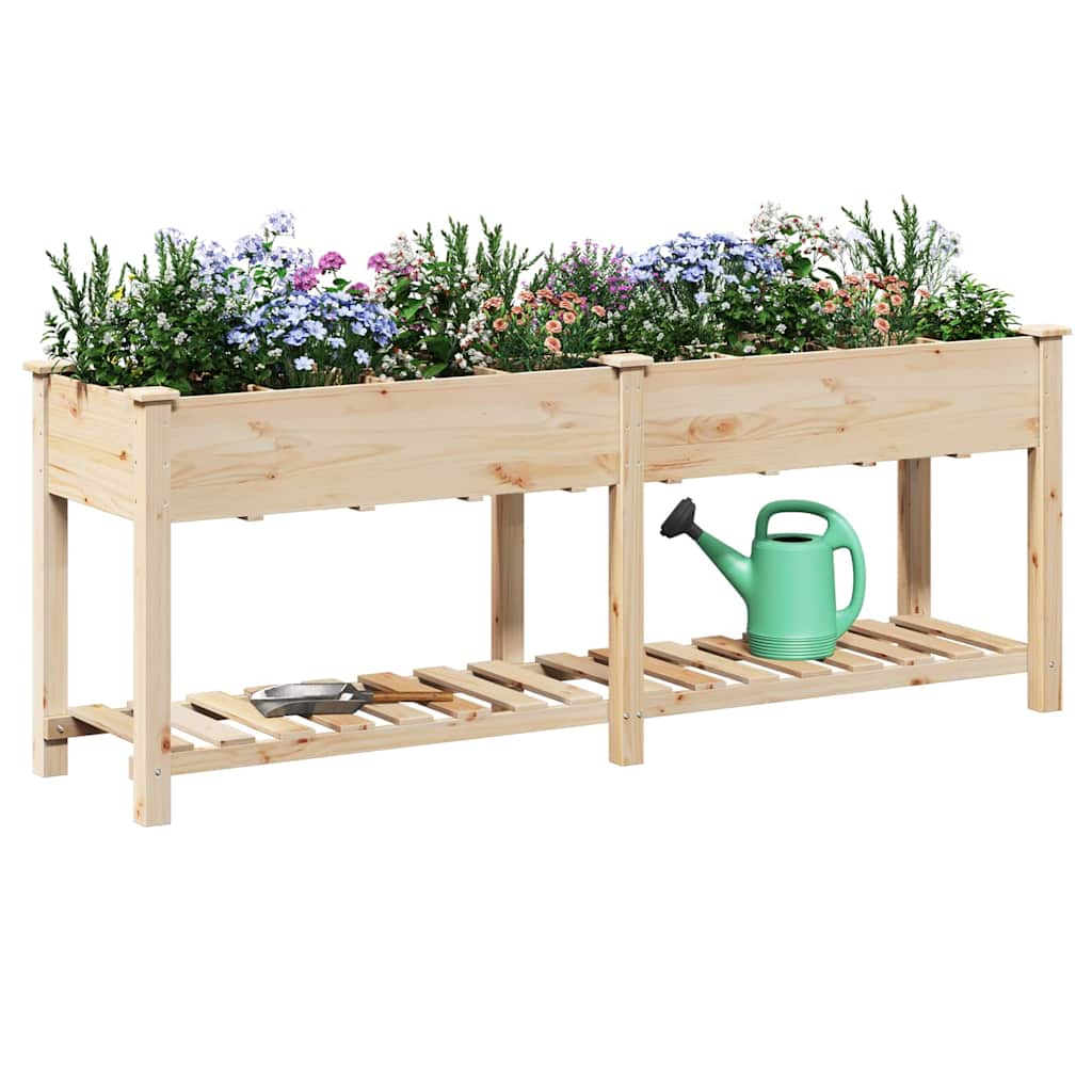 Hageblomsterpotte Beige 203.5 x 53 x 76.5 cm Solid furu tre