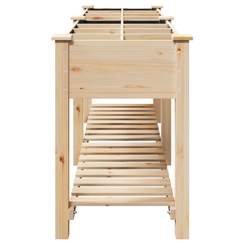 Hageblomsterpotte Beige 203.5 x 53 x 76.5 cm Solid furu tre