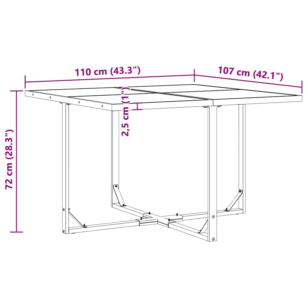 10-delt hagespisser med puter, stål og tekstil