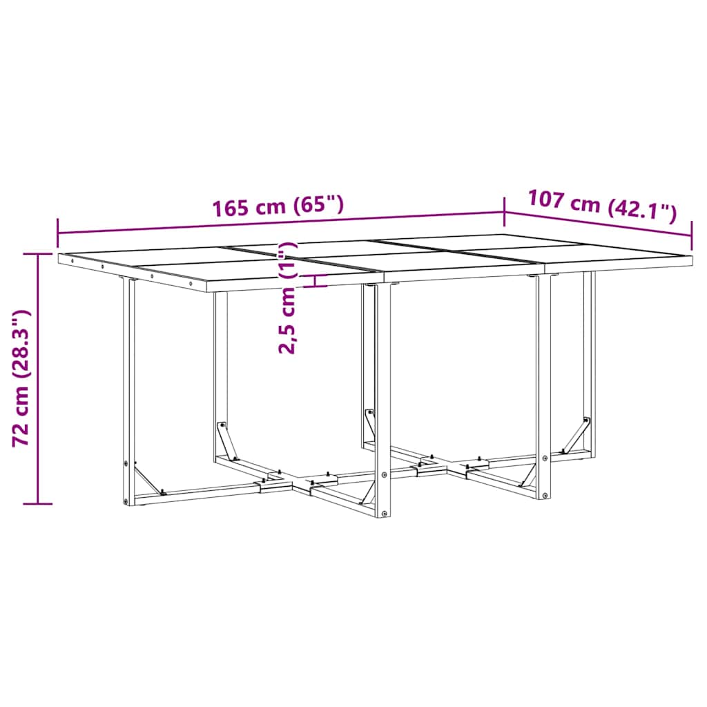 13-delt hagemøbelsett med puter i stål og tekstilene