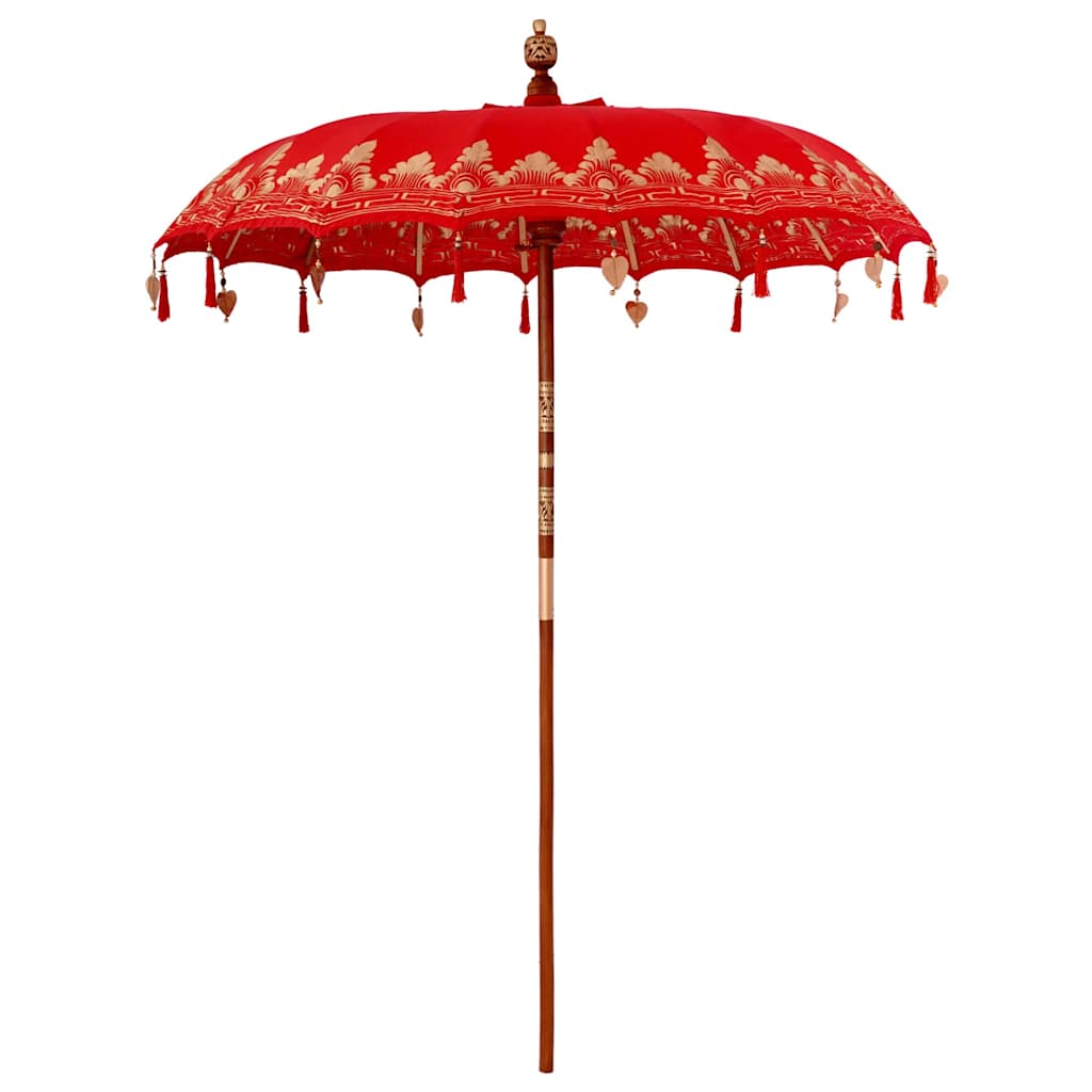 Parasoll Annet Rød x 250 cm Bomull og tre