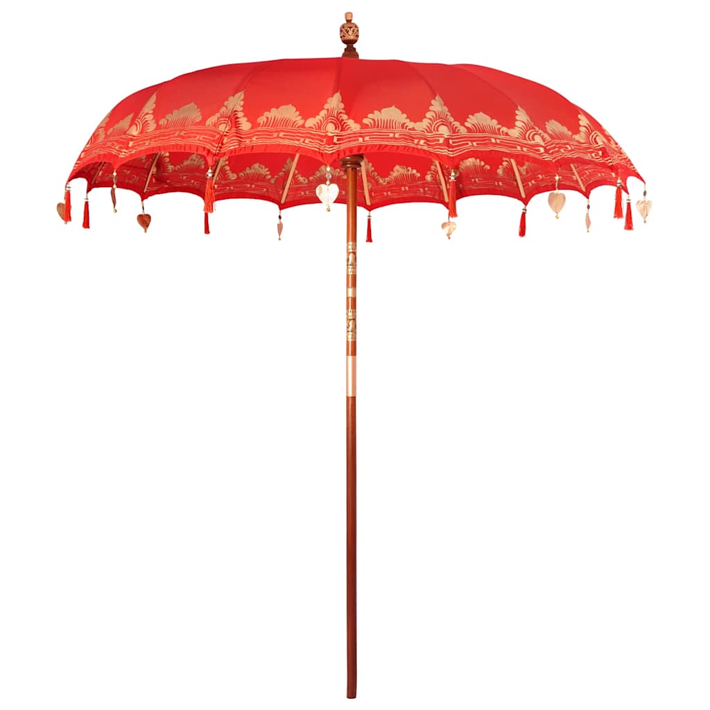 Parasoll Annet Rød x 250 cm Bomull og tre