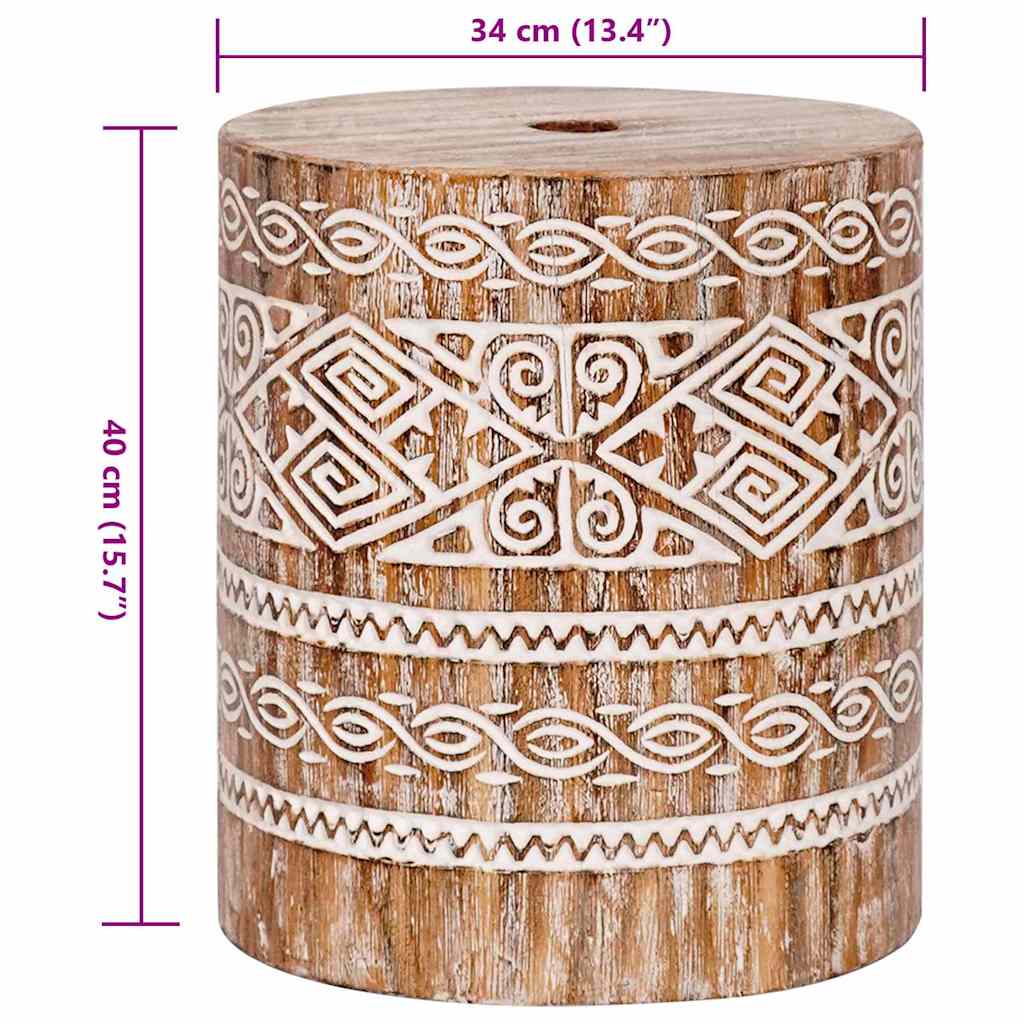 Parasollfot Annet hvittvasket Ø34 x 40 cm Heltre