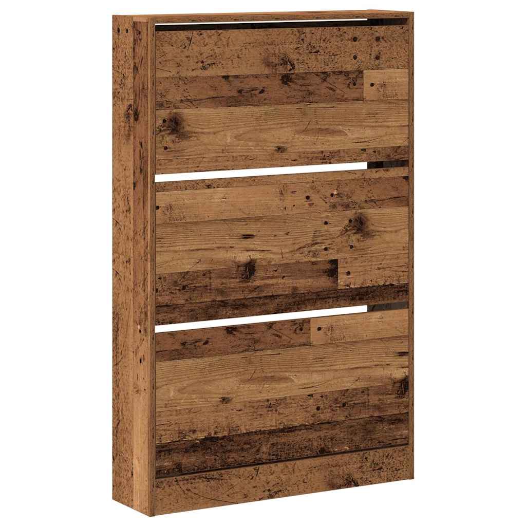 Skohylle Gammel Tre 80x21x125,5 cm Ingeniørtre
