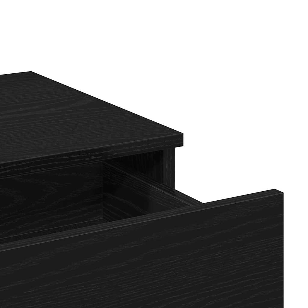 Sminkebord med skuff Svart eik 100 x 40 x 130 cm Konstruert tre