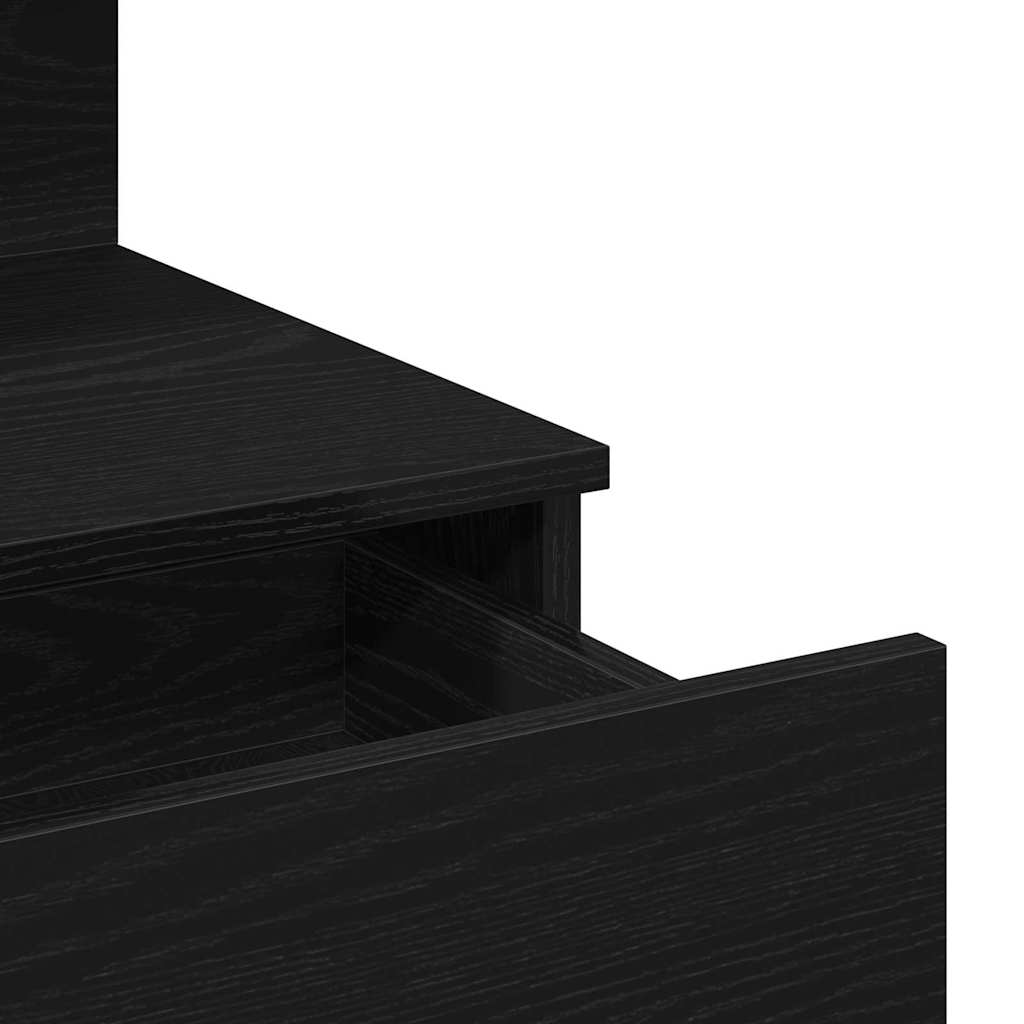 Sminkebord med skuff Svart eik 100 x 40 x 130 cm Konstruert tre