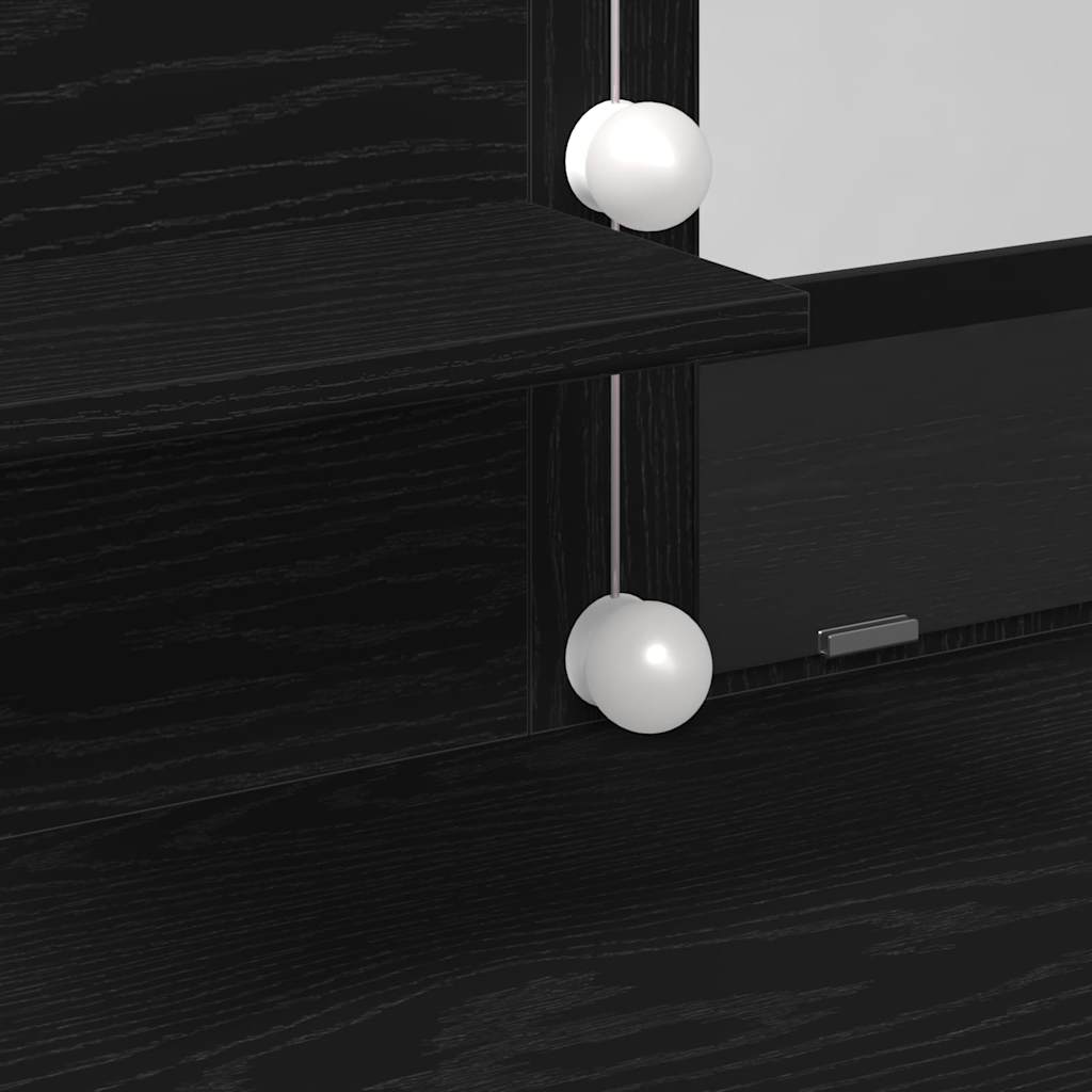 Sminkebord med skuff Svart eik 100 x 40 x 130 cm Konstruert tre