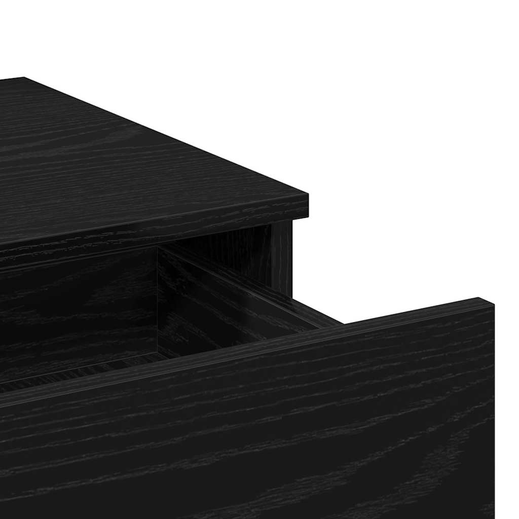 Sminkebord med skuff Svart eik 100 x 40 x 120 cm Konstruert tre