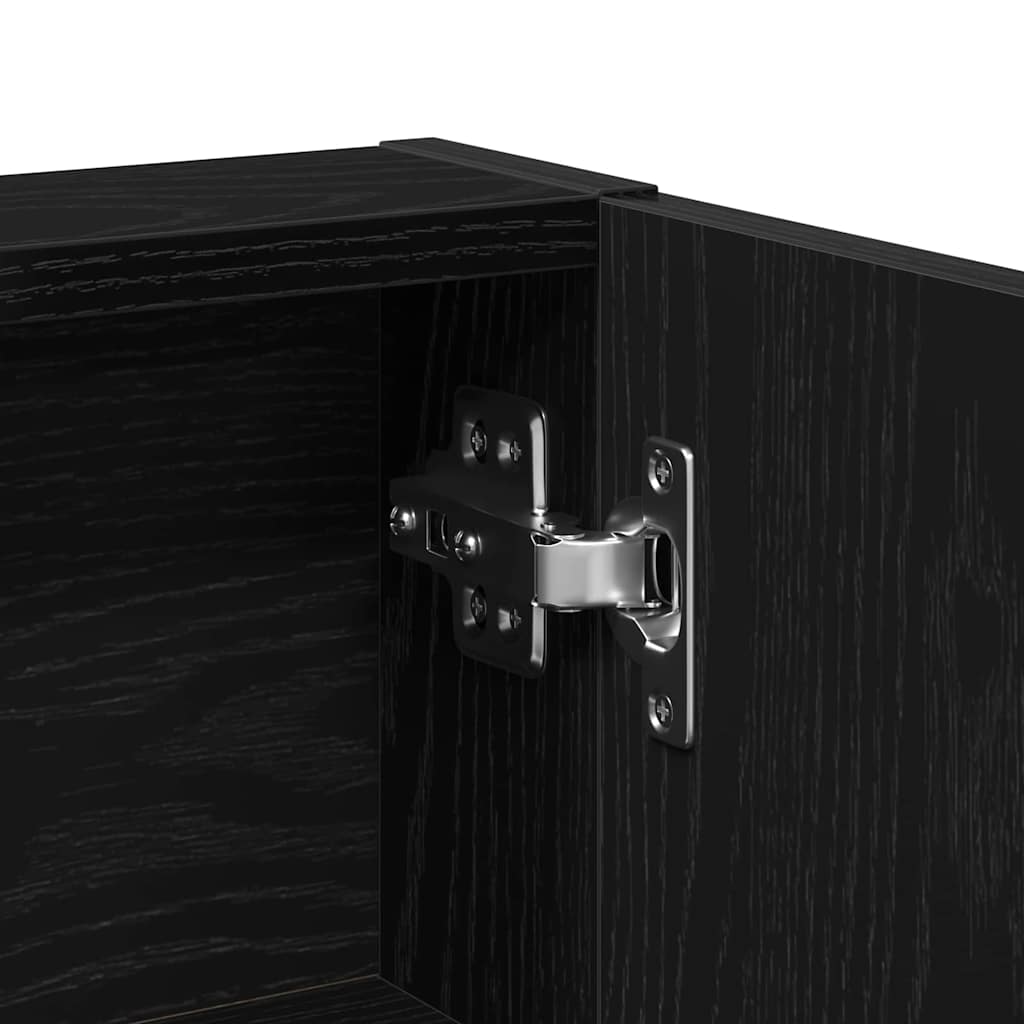 Sminkebord med skuff Svart eik 80 x 35 x 132 cm Konstruert tre