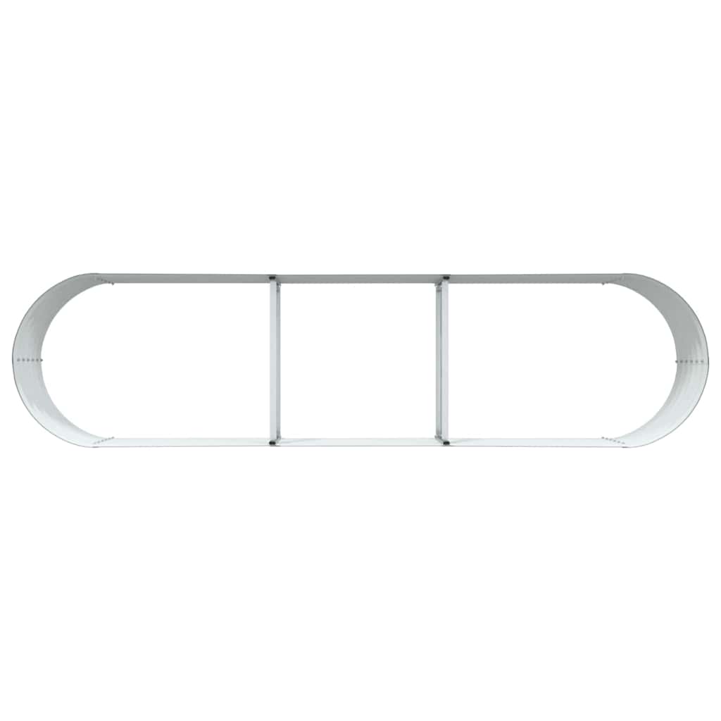 Høybed grønn 320 x 80 x 44 cm Stål