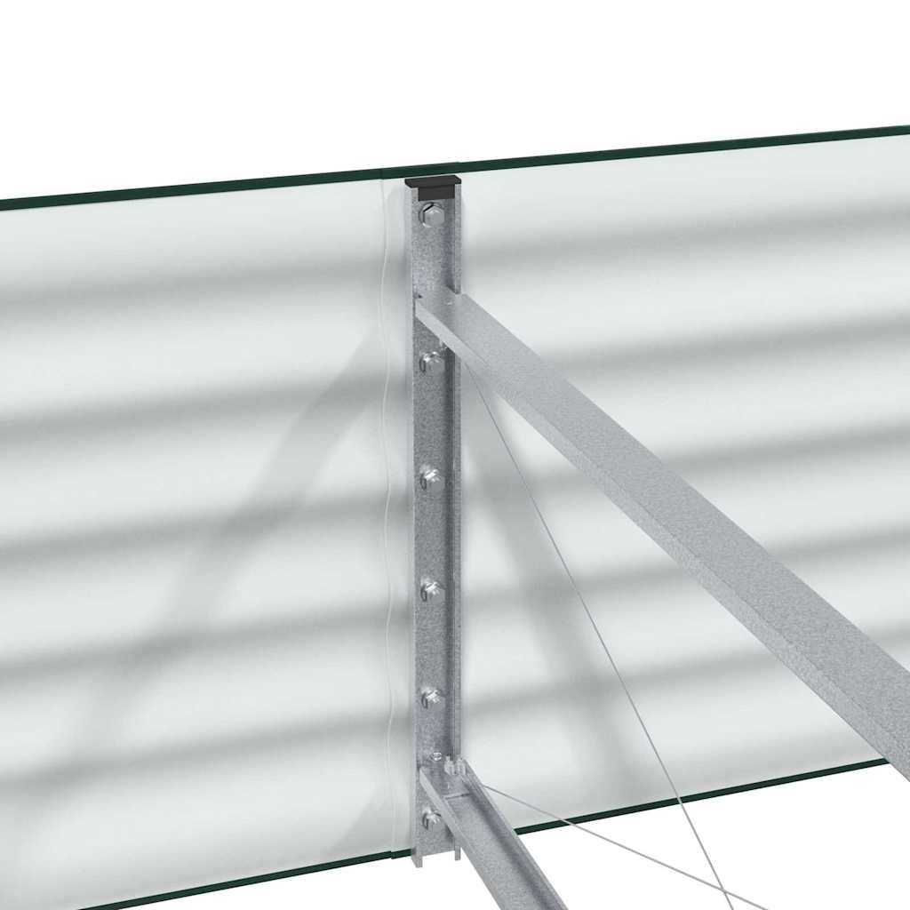 Høybed grønn 240 x 80 x 44 cm Stål