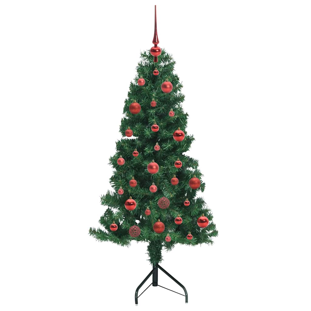 Hjørne Kunstig Jul Tre med 150 LED grønn 150 cm PVC og metall