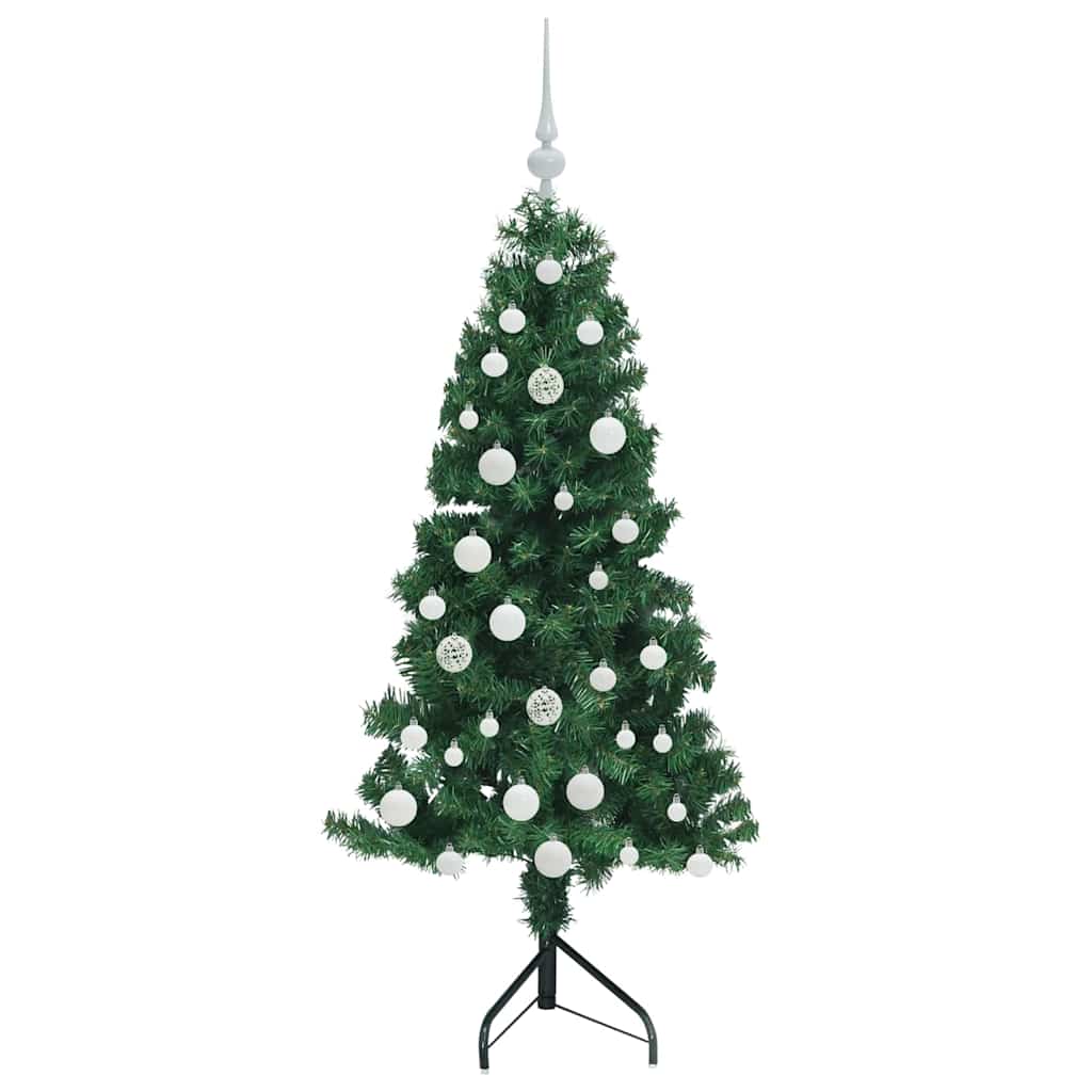 Hjørne Kunstig Jul Tre med 150 LED grønn 150 cm PVC og metall