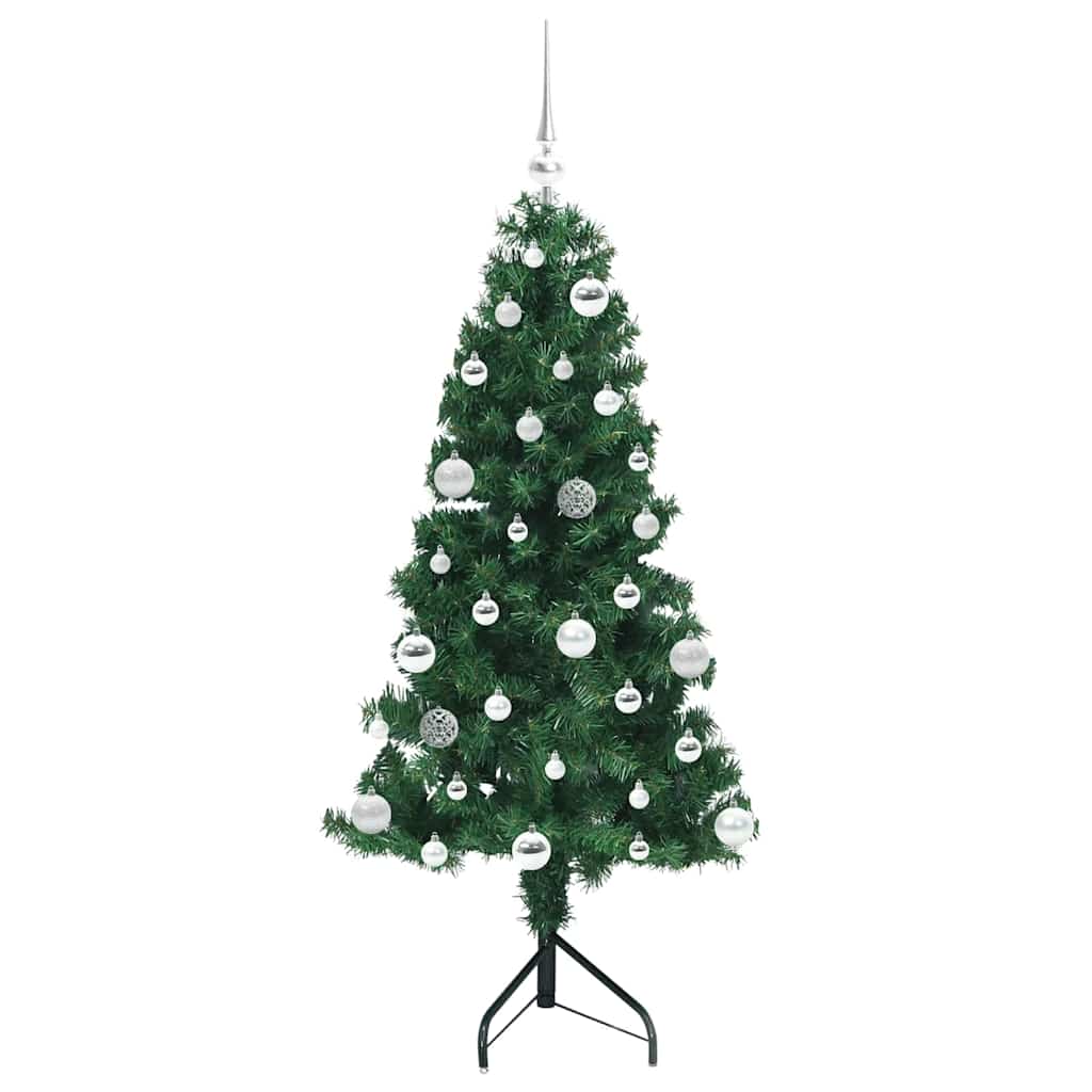 Hjørne Kunstig Jul Tre med 150 LED grønn 150 cm PVC og metall