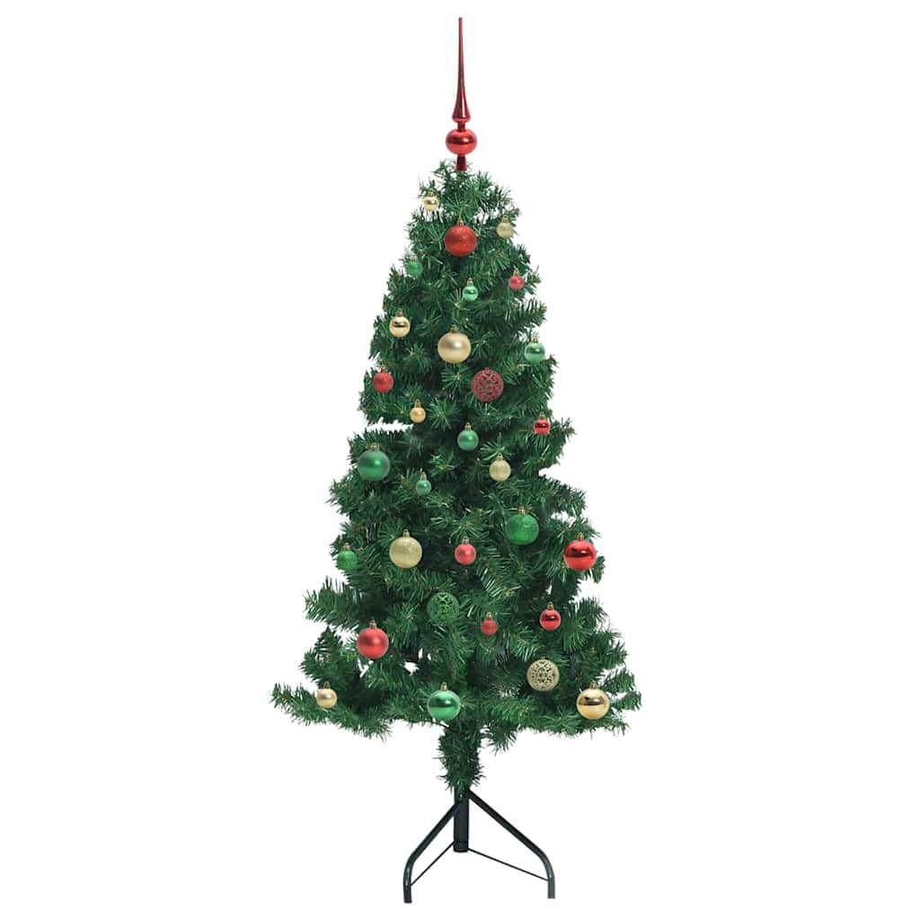 Hjørne Kunstig Jul Tre med 150 LED grønn 150 cm PVC og metall