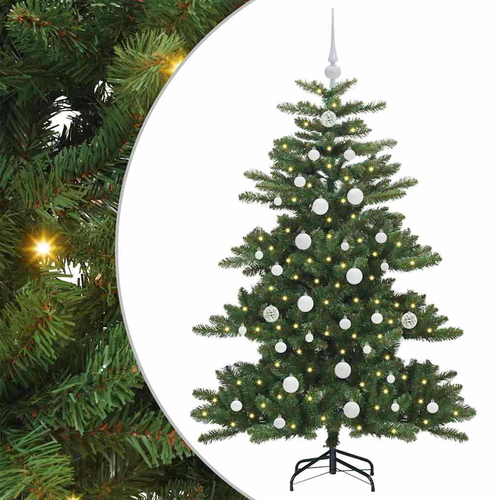 Kunstig sammensatt juletre with LEDs med stativ 150cm PVC