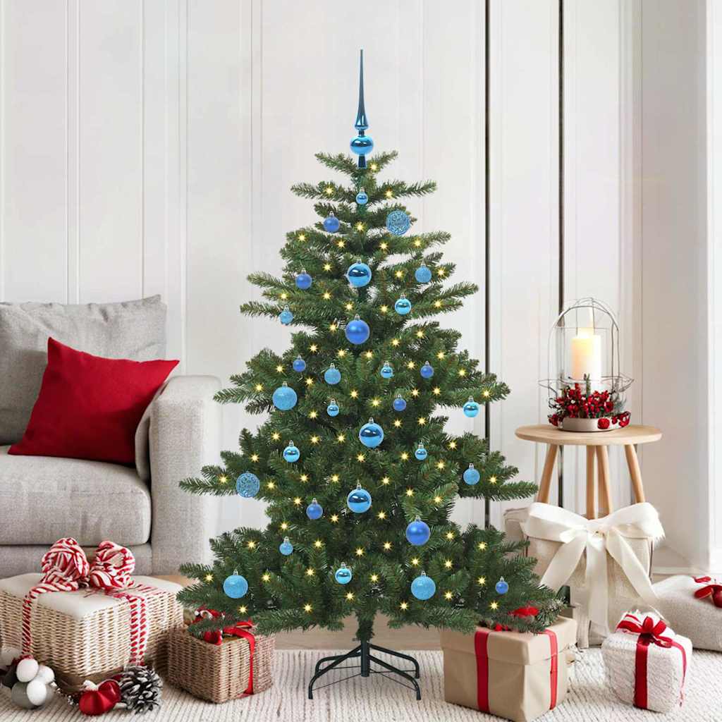 Kunstig sammensatt juletre with LEDs med stativ 150cm PVC