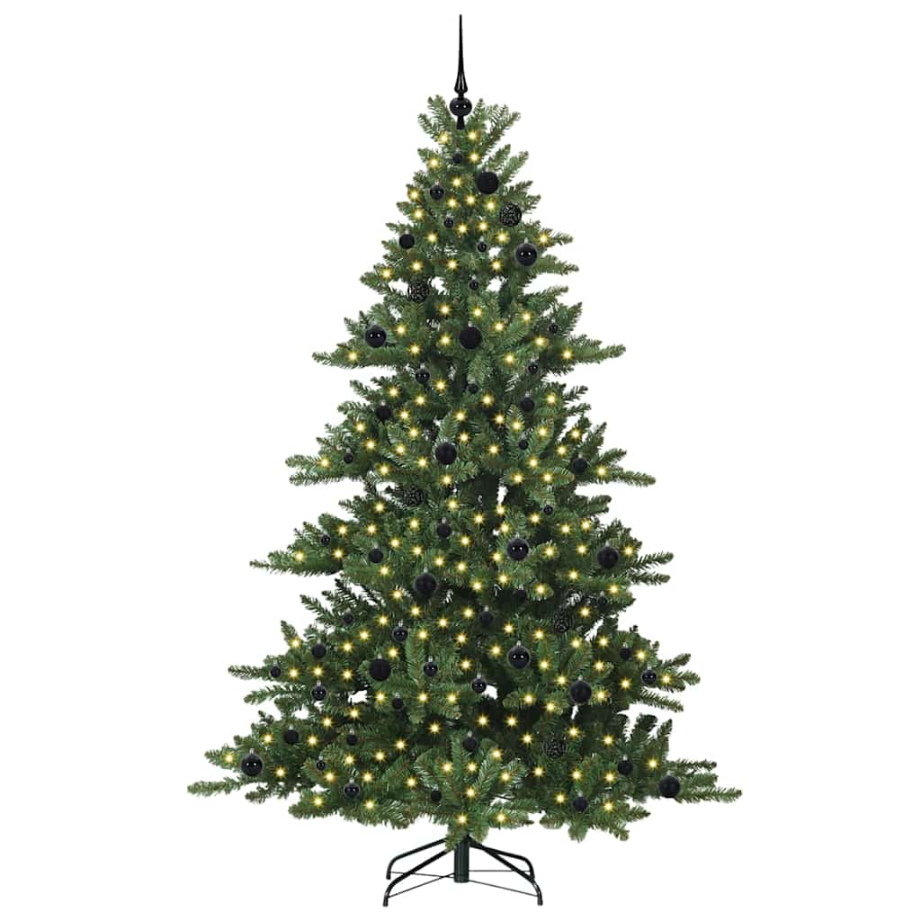 Kunstig sammensatt juletre med 300 LED-er grønn 210 cm PVC