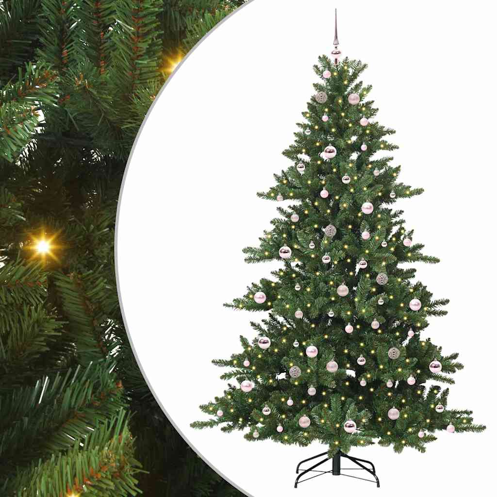 Kunstig sammensatt juletre with LEDs med stativ 210cm PVC