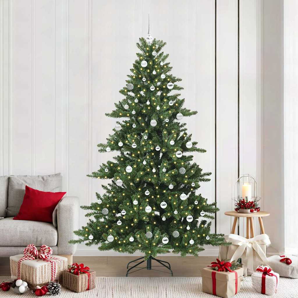 Kunstig sammensatt juletre with LEDs med stativ 210cm PVC