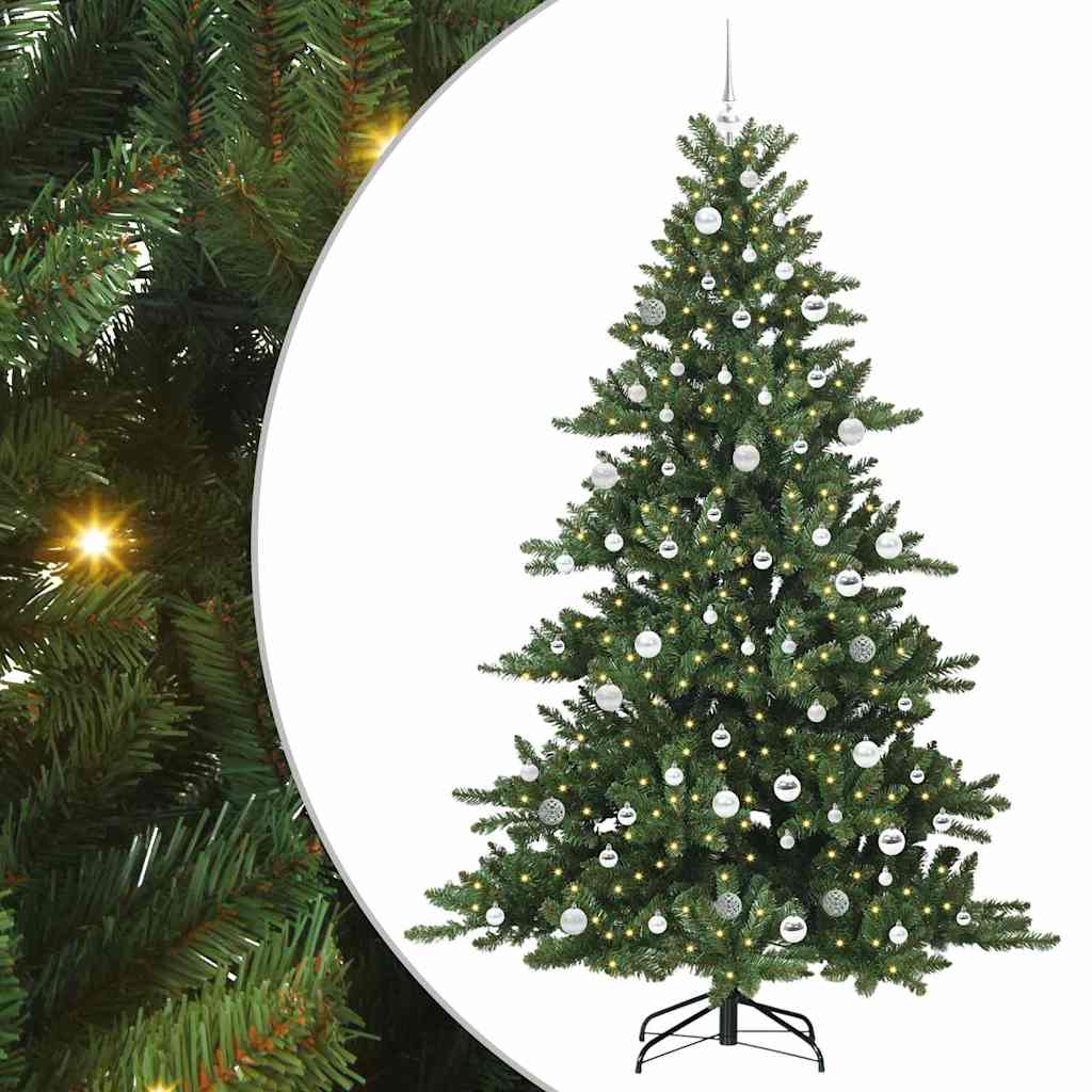 Kunstig sammensatt juletre with LEDs med stativ 210cm PVC