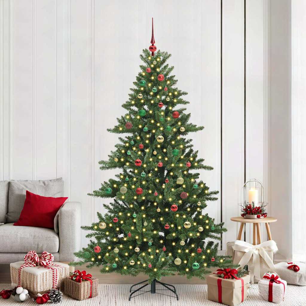Kunstig sammensatt juletre with LEDs med stativ 210cm PVC