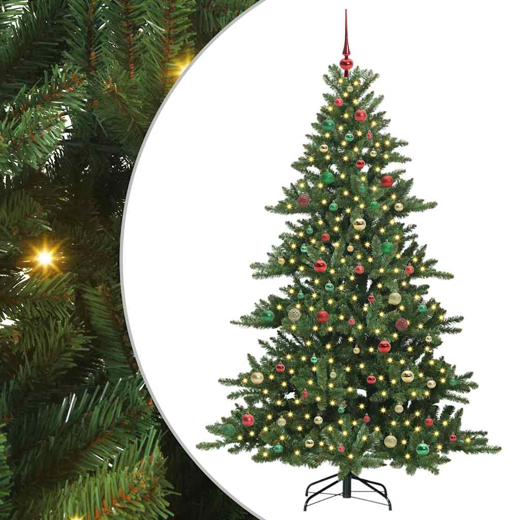 Kunstig sammensatt juletre with LEDs med stativ 210cm PVC